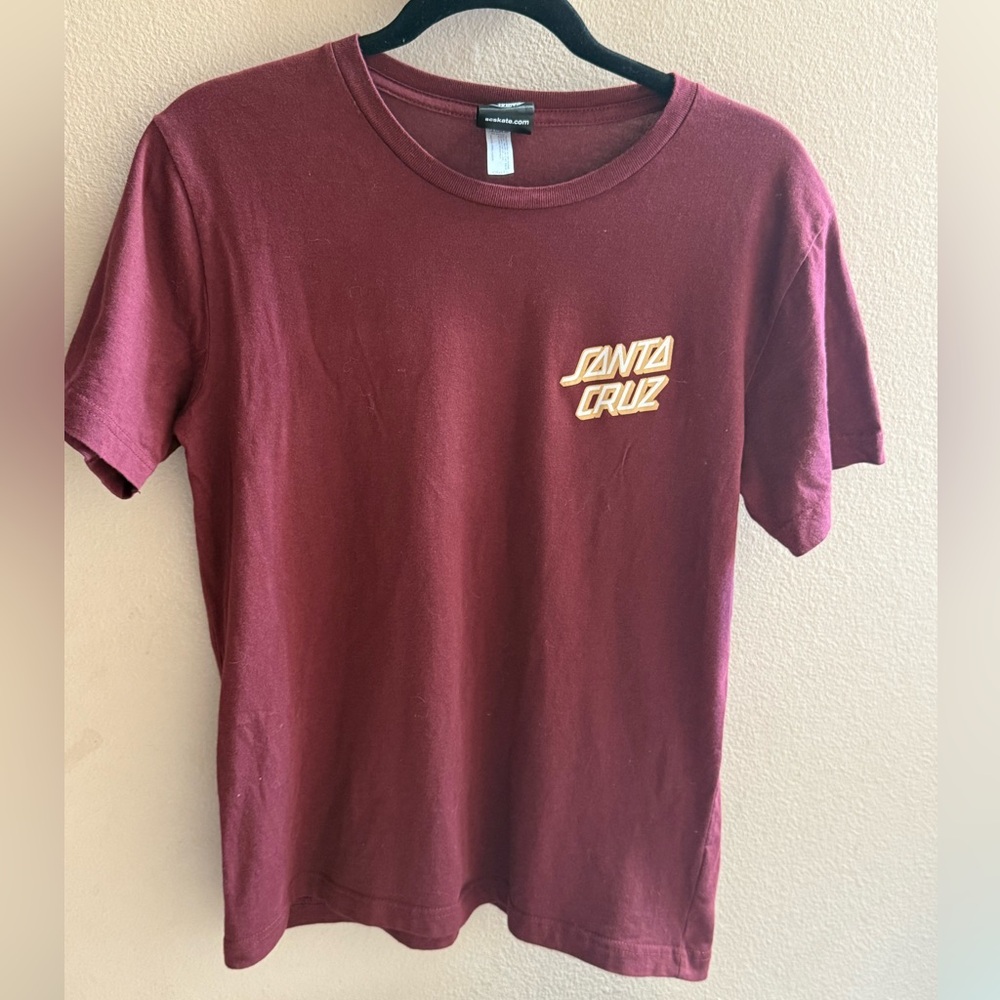Santa Cruz Skateboards Boys Maroon T-Shirt/YOUTH XL